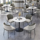 Round Stone Dining Table Simplicity Dining Room Collection with Tulip Base Clearhalo ' dining_table' 'Dining Tables & Seating' 'Dining Tables' 'furn' 'furn_dining_table' 'Furniture' 'furniture_dining_table' 'Kitchen & Dining Furniture' 'kitchen&dining_furn' 'kitchen' 'kitchen_dining_table' 3662521