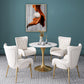 Round Shape Modern Dining Table White Sintered Stone Fixed Table with Tulip Base Clearhalo ' dining_table' 'Dining Tables & Seating' 'Dining Tables' 'furn' 'furn_dining_table' 'Furniture' 'furniture_dining_table' 'Kitchen & Dining Furniture' 'kitchen&dining_furn' 'kitchen' 'kitchen_dining_table' 3662538