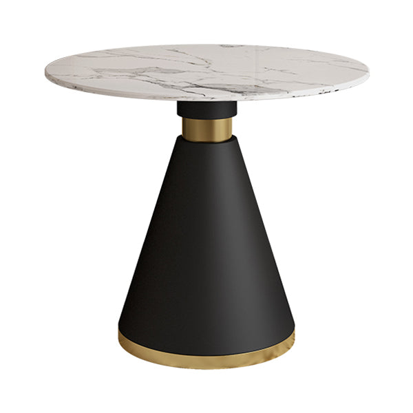 Stone Dining Site Table Contemporary Round Dining Table for Kitchen Home Pedestal Without Chairs Clearhalo ' dining_table' 'Dining Tables & Seating' 'Dining Tables' 'furn' 'furn_dining_table' 'Furniture' 'furniture_dining_table' 'Kitchen & Dining Furniture' 'kitchen&dining_furn' 'kitchen' 'kitchen_dining_table' 3662558