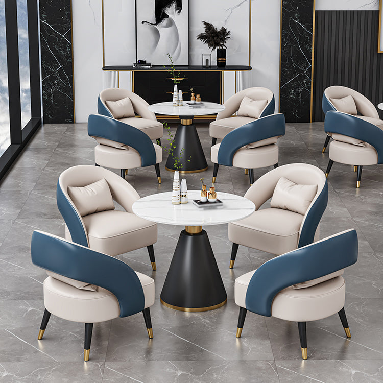 Stone Dining Site Table Contemporary Round Dining Table for Kitchen Home Clearhalo ' dining_table' 'Dining Tables & Seating' 'Dining Tables' 'furn' 'furn_dining_table' 'Furniture' 'furniture_dining_table' 'Kitchen & Dining Furniture' 'kitchen&dining_furn' 'kitchen' 'kitchen_dining_table' 3662560