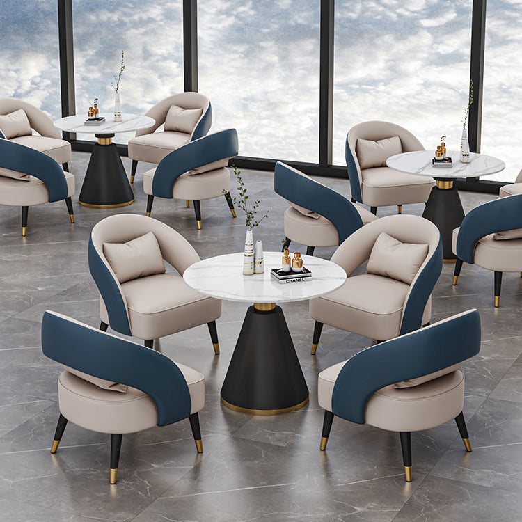 Stone Dining Site Table Contemporary Round Dining Table for Kitchen Home Clearhalo ' dining_table' 'Dining Tables & Seating' 'Dining Tables' 'furn' 'furn_dining_table' 'Furniture' 'furniture_dining_table' 'Kitchen & Dining Furniture' 'kitchen&dining_furn' 'kitchen' 'kitchen_dining_table' 3662563