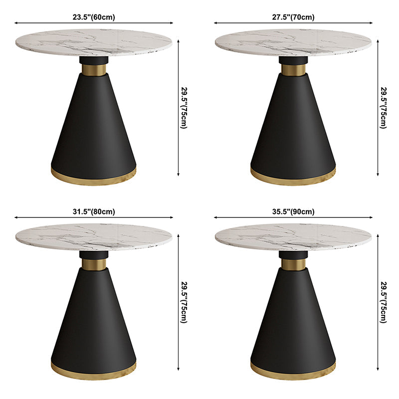 Stone Dining Site Table Contemporary Round Dining Table for Kitchen Home Clearhalo ' dining_table' 'Dining Tables & Seating' 'Dining Tables' 'furn' 'furn_dining_table' 'Furniture' 'furniture_dining_table' 'Kitchen & Dining Furniture' 'kitchen&dining_furn' 'kitchen' 'kitchen_dining_table' 3662567