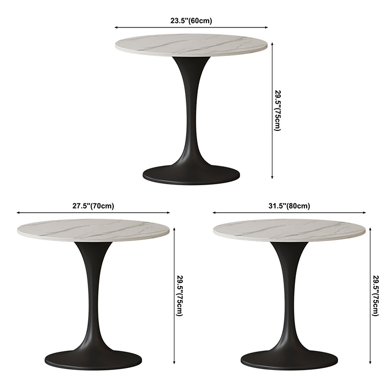 Stone Dining Site Table Contemporary Round Dining Table for Kitchen Home Clearhalo ' dining_table' 'Dining Tables & Seating' 'Dining Tables' 'furn' 'furn_dining_table' 'Furniture' 'furniture_dining_table' 'Kitchen & Dining Furniture' 'kitchen&dining_furn' 'kitchen' 'kitchen_dining_table' 3662568