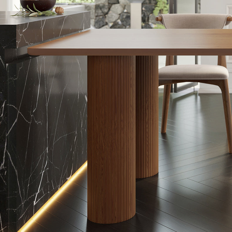 Solid Wood Contemporary Free Form Dining Table Wood Top Table for Dining Room and Kitchen Clearhalo ' dining_table' 'Dining Tables & Seating' 'Dining Tables' 'furn' 'furn_dining_table' 'Furniture' 'furniture_dining_table' 'Kitchen & Dining Furniture' 'kitchen&dining_furn' 'kitchen' 'kitchen_dining_table' 3662577