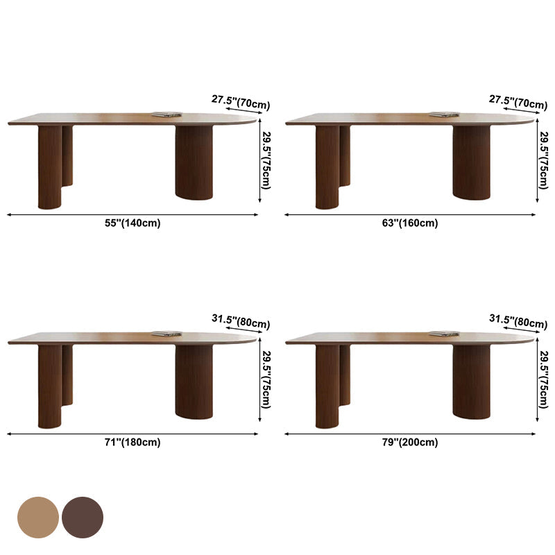 Solid Wood Contemporary Free Form Dining Table Wood Top Table for Dining Room and Kitchen Clearhalo ' dining_table' 'Dining Tables & Seating' 'Dining Tables' 'furn' 'furn_dining_table' 'Furniture' 'furniture_dining_table' 'Kitchen & Dining Furniture' 'kitchen&dining_furn' 'kitchen' 'kitchen_dining_table' 3662581