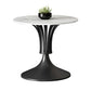 Round Shape White Dining Table Sintered Stone Table Contemporary with Tulip Base Black Without Chairs Clearhalo ' dining_table' 'Dining Tables & Seating' 'Dining Tables' 'furn' 'furn_dining_table' 'Furniture' 'furniture_dining_table' 'Kitchen & Dining Furniture' 'kitchen&dining_furn' 'kitchen' 'kitchen_dining_table' 3662585
