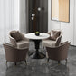 Round Shape White Dining Table Sintered Stone Table Contemporary with Tulip Base Clearhalo ' dining_table' 'Dining Tables & Seating' 'Dining Tables' 'furn' 'furn_dining_table' 'Furniture' 'furniture_dining_table' 'Kitchen & Dining Furniture' 'kitchen&dining_furn' 'kitchen' 'kitchen_dining_table' 3662587