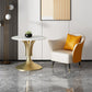 Round Shape White Dining Table Sintered Stone Table Contemporary with Tulip Base Clearhalo ' dining_table' 'Dining Tables & Seating' 'Dining Tables' 'furn' 'furn_dining_table' 'Furniture' 'furniture_dining_table' 'Kitchen & Dining Furniture' 'kitchen&dining_furn' 'kitchen' 'kitchen_dining_table' 3662593