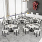 Minimalist Sintered Stone White Dining Table Round Shape Standard Dining Table for Kitchen Clearhalo ' dining_table' 'Dining Tables & Seating' 'Dining Tables' 'furn' 'furn_dining_table' 'Furniture' 'furniture_dining_table' 'Kitchen & Dining Furniture' 'kitchen&dining_furn' 'kitchen' 'kitchen_dining_table' 3662608