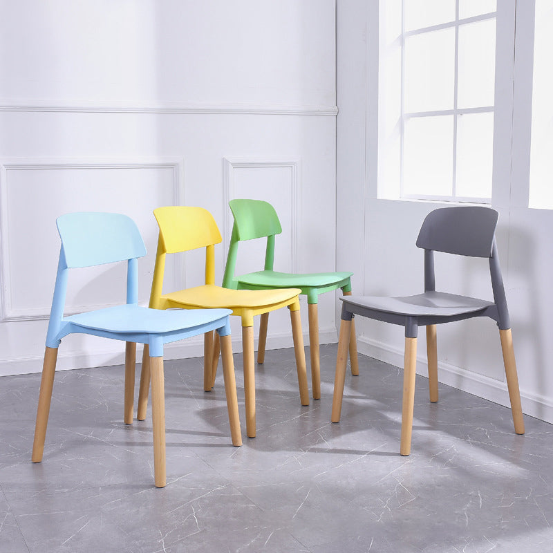 Scandinavian Home Side Chair Open Back Wood Legs Dining Room Chair Set Clearhalo ' kitchen&dining_furn' 'Dining Chairs' 'Dining Tables & Seating' 'dining_chair' 'furn' 'furn_dining_chair' 'Furniture' 'furniture_dining_chair' 'Kitchen & Dining Furniture' 'kitchen' 3662618