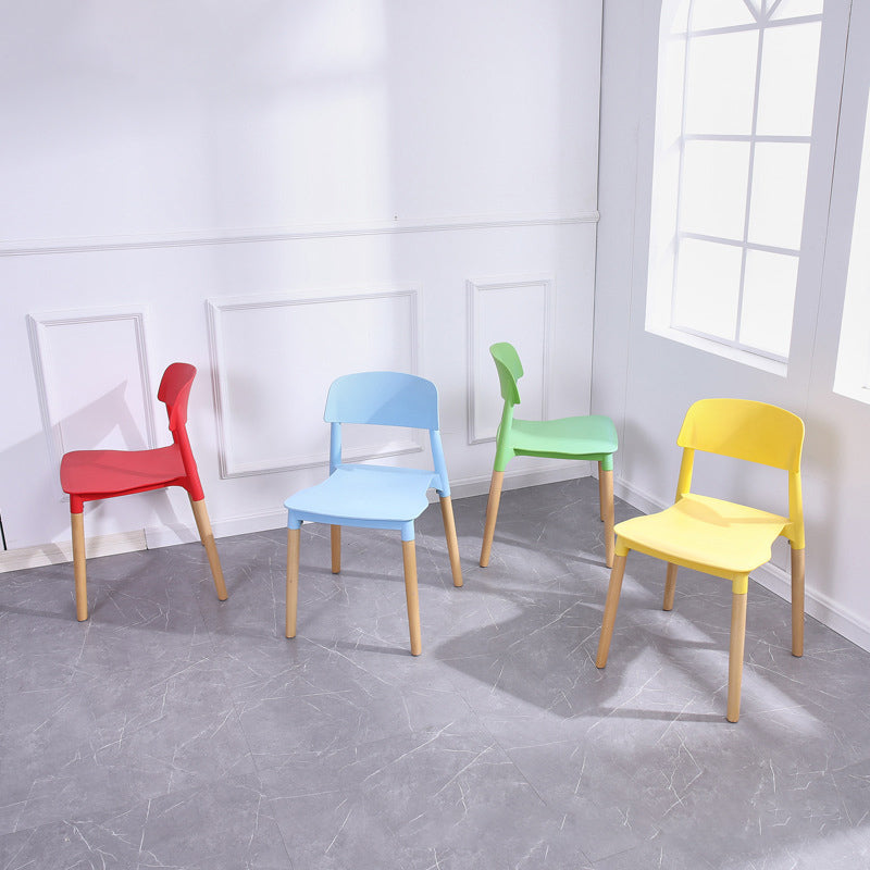 Scandinavian Home Side Chair Open Back Wood Legs Dining Room Chair Set Clearhalo ' kitchen&dining_furn' 'Dining Chairs' 'Dining Tables & Seating' 'dining_chair' 'furn' 'furn_dining_chair' 'Furniture' 'furniture_dining_chair' 'Kitchen & Dining Furniture' 'kitchen' 3662620