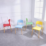 Scandinavian Home Side Chair Open Back Wood Legs Dining Room Chair Set Clearhalo ' kitchen&dining_furn' 'Dining Chairs' 'Dining Tables & Seating' 'dining_chair' 'furn' 'furn_dining_chair' 'Furniture' 'furniture_dining_chair' 'Kitchen & Dining Furniture' 'kitchen' 3662620