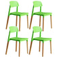 Scandinavian Home Side Chair Open Back Wood Legs Dining Room Chair Set Green 4 Piece Set Clearhalo ' kitchen&dining_furn' 'Dining Chairs' 'Dining Tables & Seating' 'dining_chair' 'furn' 'furn_dining_chair' 'Furniture' 'furniture_dining_chair' 'Kitchen & Dining Furniture' 'kitchen' 3662622