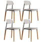 Scandinavian Home Side Chair Open Back Wood Legs Dining Room Chair Set Grey 4 Piece Set Clearhalo ' kitchen&dining_furn' 'Dining Chairs' 'Dining Tables & Seating' 'dining_chair' 'furn' 'furn_dining_chair' 'Furniture' 'furniture_dining_chair' 'Kitchen & Dining Furniture' 'kitchen' 3662631