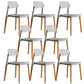 Scandinavian Home Side Chair Open Back Wood Legs Dining Room Chair Set Grey 8 Piece Set Clearhalo ' kitchen&dining_furn' 'Dining Chairs' 'Dining Tables & Seating' 'dining_chair' 'furn' 'furn_dining_chair' 'Furniture' 'furniture_dining_chair' 'Kitchen & Dining Furniture' 'kitchen' 3662633