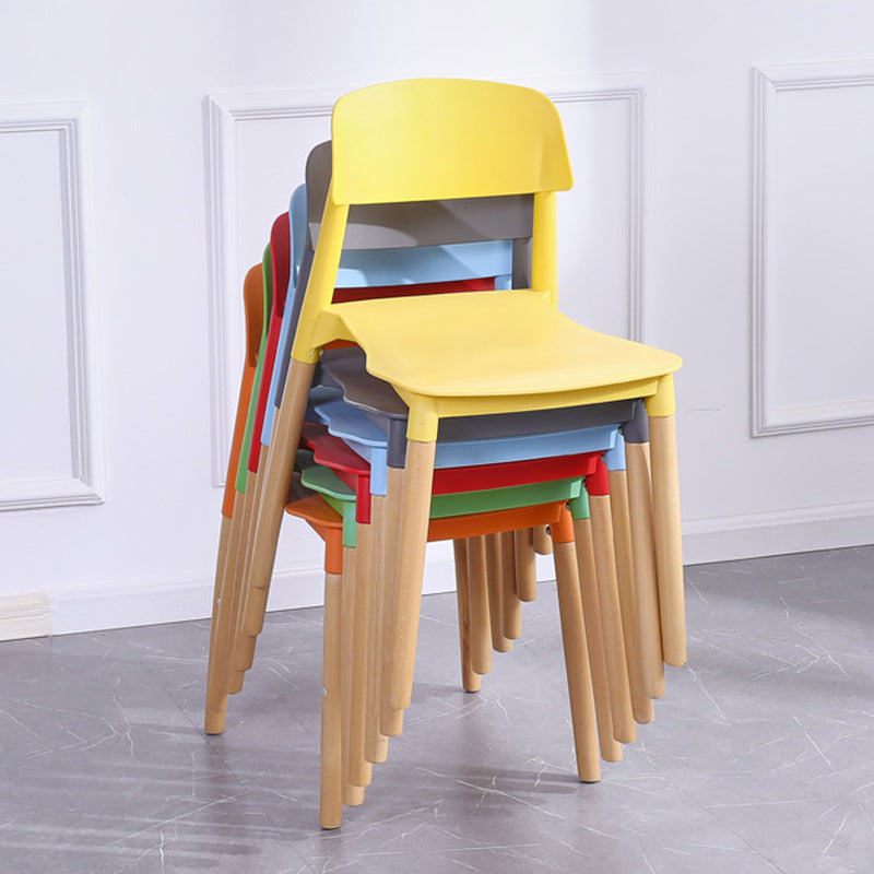 Scandinavian Home Side Chair Open Back Wood Legs Dining Room Chair Set Clearhalo ' kitchen&dining_furn' 'Dining Chairs' 'Dining Tables & Seating' 'dining_chair' 'furn' 'furn_dining_chair' 'Furniture' 'furniture_dining_chair' 'Kitchen & Dining Furniture' 'kitchen' 3662634