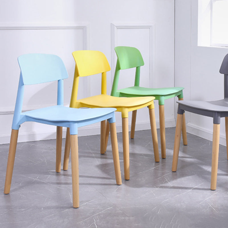 Scandinavian Home Side Chair Open Back Wood Legs Dining Room Chair Set Clearhalo ' kitchen&dining_furn' 'Dining Chairs' 'Dining Tables & Seating' 'dining_chair' 'furn' 'furn_dining_chair' 'Furniture' 'furniture_dining_chair' 'Kitchen & Dining Furniture' 'kitchen' 3662638