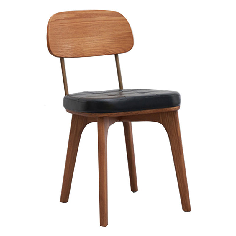 Industrial Dining Room Chair Open Back Side Chair with Wood Legs for Home Use Black 1 Piece Brown Clearhalo ' kitchen&dining_furn' 'Dining Chairs' 'Dining Tables & Seating' 'dining_chair' 'furn' 'furn_dining_chair' 'Furniture' 'furniture_dining_chair' 'Kitchen & Dining Furniture' 'kitchen' 3662646