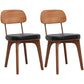 Industrial Dining Room Chair Open Back Side Chair with Wood Legs for Home Use Black 2 Piece Set Brown Clearhalo ' kitchen&dining_furn' 'Dining Chairs' 'Dining Tables & Seating' 'dining_chair' 'furn' 'furn_dining_chair' 'Furniture' 'furniture_dining_chair' 'Kitchen & Dining Furniture' 'kitchen' 3662647