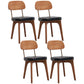 Industrial Dining Room Chair Open Back Side Chair with Wood Legs for Home Use Black 4 Piece Set Brown Clearhalo ' kitchen&dining_furn' 'Dining Chairs' 'Dining Tables & Seating' 'dining_chair' 'furn' 'furn_dining_chair' 'Furniture' 'furniture_dining_chair' 'Kitchen & Dining Furniture' 'kitchen' 3662649