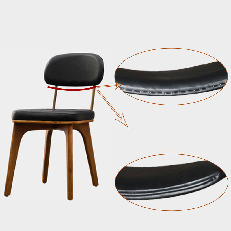 Industrial Dining Room Chair Open Back Side Chair with Wood Legs for Home Use Clearhalo ' kitchen&dining_furn' 'Dining Chairs' 'Dining Tables & Seating' 'dining_chair' 'furn' 'furn_dining_chair' 'Furniture' 'furniture_dining_chair' 'Kitchen & Dining Furniture' 'kitchen' 3662652