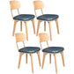 Industrial Dining Room Chair Open Back Side Chair with Wood Legs for Home Use Blue 4 Piece Set Natural Wood Clearhalo ' kitchen&dining_furn' 'Dining Chairs' 'Dining Tables & Seating' 'dining_chair' 'furn' 'furn_dining_chair' 'Furniture' 'furniture_dining_chair' 'Kitchen & Dining Furniture' 'kitchen' 3662655