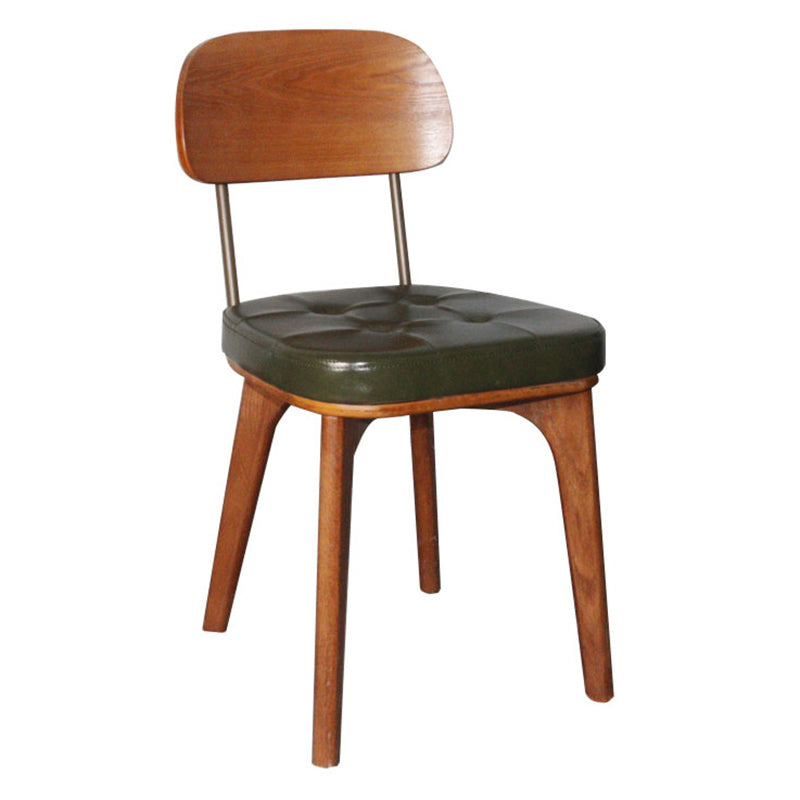 Industrial Dining Room Chair Open Back Side Chair with Wood Legs for Home Use Green 1 Piece Brown Clearhalo ' kitchen&dining_furn' 'Dining Chairs' 'Dining Tables & Seating' 'dining_chair' 'furn' 'furn_dining_chair' 'Furniture' 'furniture_dining_chair' 'Kitchen & Dining Furniture' 'kitchen' 3662661