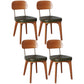 Industrial Dining Room Chair Open Back Side Chair with Wood Legs for Home Use Green 4 Piece Set Brown Clearhalo ' kitchen&dining_furn' 'Dining Chairs' 'Dining Tables & Seating' 'dining_chair' 'furn' 'furn_dining_chair' 'Furniture' 'furniture_dining_chair' 'Kitchen & Dining Furniture' 'kitchen' 3662663