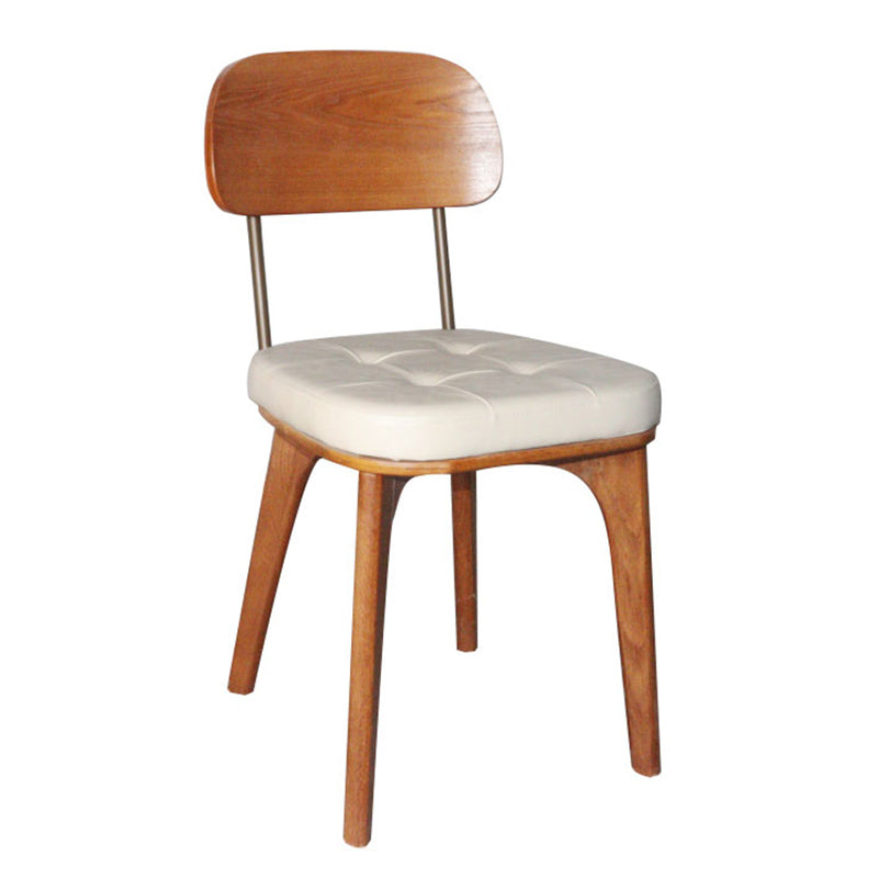 Industrial Dining Room Chair Open Back Side Chair with Wood Legs for Home Use White 1 Piece Brown Clearhalo ' kitchen&dining_furn' 'Dining Chairs' 'Dining Tables & Seating' 'dining_chair' 'furn' 'furn_dining_chair' 'Furniture' 'furniture_dining_chair' 'Kitchen & Dining Furniture' 'kitchen' 3662670