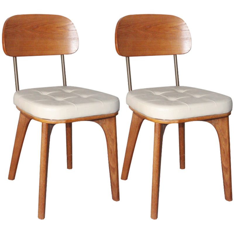 Industrial Dining Room Chair Open Back Side Chair with Wood Legs for Home Use White 2 Piece Set Brown Clearhalo ' kitchen&dining_furn' 'Dining Chairs' 'Dining Tables & Seating' 'dining_chair' 'furn' 'furn_dining_chair' 'Furniture' 'furniture_dining_chair' 'Kitchen & Dining Furniture' 'kitchen' 3662671