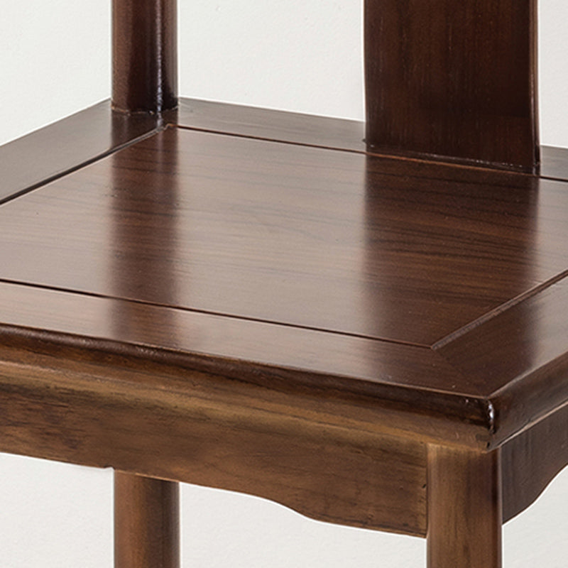 Traditional Wood Dining Side Chair Cow Horn Slat Back Home Side Chairs Clearhalo ' kitchen&dining_furn' 'Dining Chairs' 'Dining Tables & Seating' 'dining_chair' 'furn' 'furn_dining_chair' 'Furniture' 'furniture_dining_chair' 'Kitchen & Dining Furniture' 'kitchen' 3662684