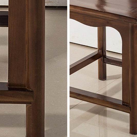 Traditional Wood Dining Side Chair Cow Horn Slat Back Home Side Chairs Clearhalo ' kitchen&dining_furn' 'Dining Chairs' 'Dining Tables & Seating' 'dining_chair' 'furn' 'furn_dining_chair' 'Furniture' 'furniture_dining_chair' 'Kitchen & Dining Furniture' 'kitchen' 3662686