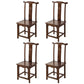 Traditional Wood Dining Side Chair Cow Horn Slat Back Home Side Chairs Tan 4 Piece Set Clearhalo ' kitchen&dining_furn' 'Dining Chairs' 'Dining Tables & Seating' 'dining_chair' 'furn' 'furn_dining_chair' 'Furniture' 'furniture_dining_chair' 'Kitchen & Dining Furniture' 'kitchen' 3662691