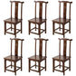 Traditional Wood Dining Side Chair Cow Horn Slat Back Home Side Chairs Tan 6 Piece Set Clearhalo ' kitchen&dining_furn' 'Dining Chairs' 'Dining Tables & Seating' 'dining_chair' 'furn' 'furn_dining_chair' 'Furniture' 'furniture_dining_chair' 'Kitchen & Dining Furniture' 'kitchen' 3662692