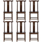 Traditional Wood Dining Side Chair Cow Horn Slat Back Home Side Chairs Taupe 6 Piece Set Clearhalo ' kitchen&dining_furn' 'Dining Chairs' 'Dining Tables & Seating' 'dining_chair' 'furn' 'furn_dining_chair' 'Furniture' 'furniture_dining_chair' 'Kitchen & Dining Furniture' 'kitchen' 3662698