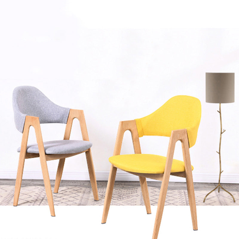 Glam Style Wooden Dining Arm Chair Matte Finish Solid Back Dining Chair for Home Clearhalo ' kitchen&dining_furn' 'Dining Chairs' 'Dining Tables & Seating' 'dining_chair' 'furn' 'furn_dining_chair' 'Furniture' 'furniture_dining_chair' 'Kitchen & Dining Furniture' 'kitchen' 3662699