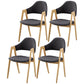 Glam Style Wooden Dining Arm Chair Matte Finish Solid Back Dining Chair for Home Dark Gray 4 Piece Set Clearhalo ' kitchen&dining_furn' 'Dining Chairs' 'Dining Tables & Seating' 'dining_chair' 'furn' 'furn_dining_chair' 'Furniture' 'furniture_dining_chair' 'Kitchen & Dining Furniture' 'kitchen' 3662702