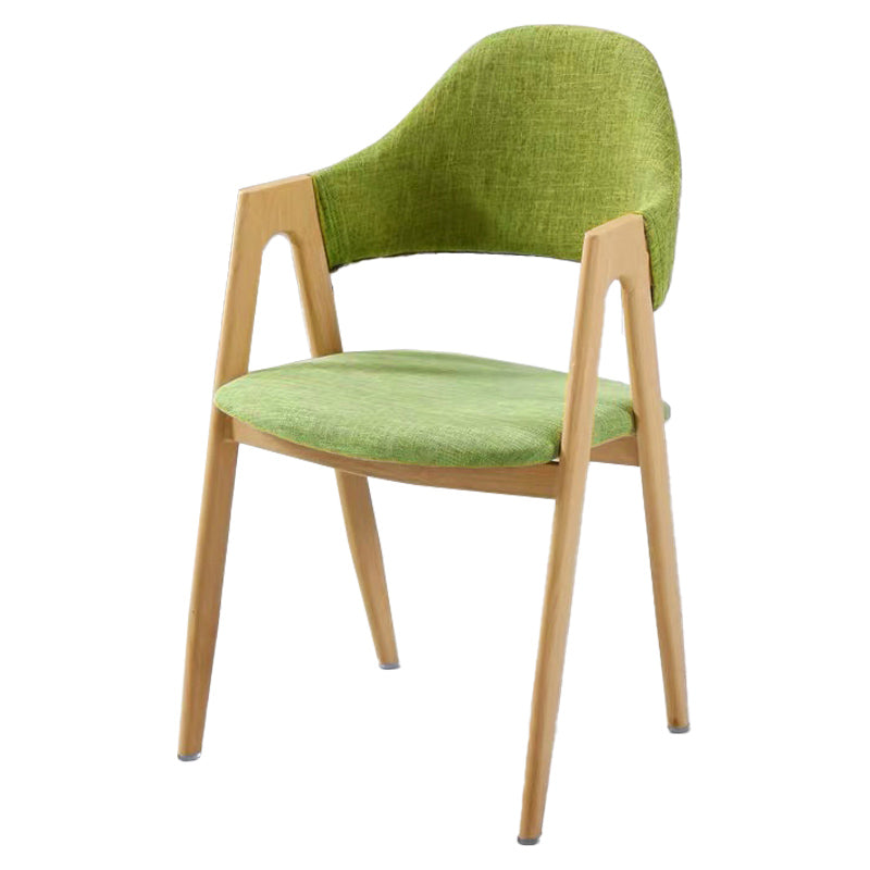 Glam Style Wooden Dining Arm Chair Matte Finish Solid Back Dining Chair for Home Clearhalo ' kitchen&dining_furn' 'Dining Chairs' 'Dining Tables & Seating' 'dining_chair' 'furn' 'furn_dining_chair' 'Furniture' 'furniture_dining_chair' 'Kitchen & Dining Furniture' 'kitchen' 3662708