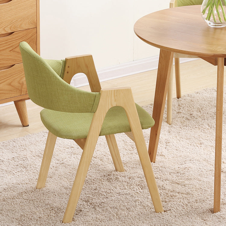 Glam Style Wooden Dining Arm Chair Matte Finish Solid Back Dining Chair for Home Clearhalo ' kitchen&dining_furn' 'Dining Chairs' 'Dining Tables & Seating' 'dining_chair' 'furn' 'furn_dining_chair' 'Furniture' 'furniture_dining_chair' 'Kitchen & Dining Furniture' 'kitchen' 3662710