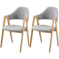 Glam Style Wooden Dining Arm Chair Matte Finish Solid Back Dining Chair for Home Light Gray 2 Piece Set Clearhalo ' kitchen&dining_furn' 'Dining Chairs' 'Dining Tables & Seating' 'dining_chair' 'furn' 'furn_dining_chair' 'Furniture' 'furniture_dining_chair' 'Kitchen & Dining Furniture' 'kitchen' 3662711