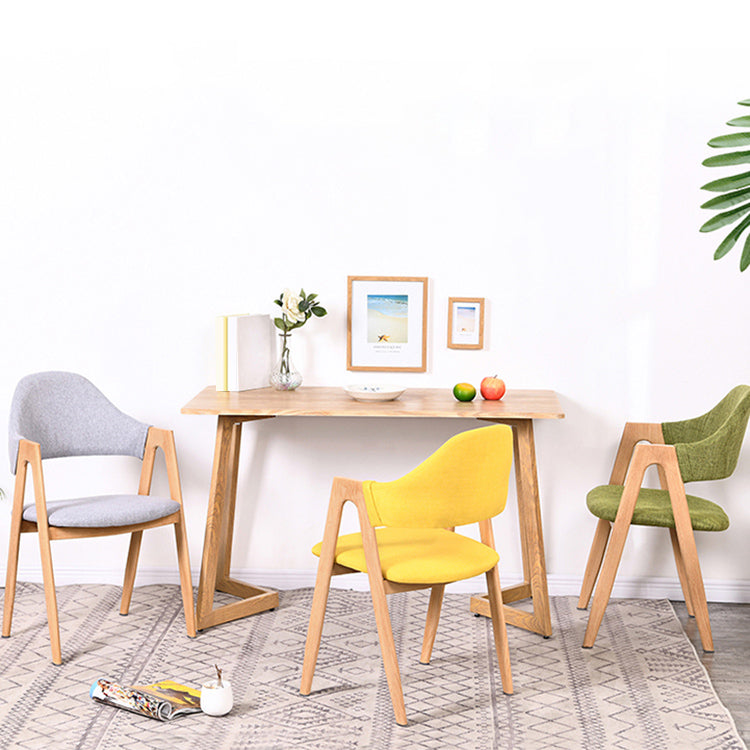 Glam Style Wooden Dining Arm Chair Matte Finish Solid Back Dining Chair for Home Clearhalo ' kitchen&dining_furn' 'Dining Chairs' 'Dining Tables & Seating' 'dining_chair' 'furn' 'furn_dining_chair' 'Furniture' 'furniture_dining_chair' 'Kitchen & Dining Furniture' 'kitchen' 3662714