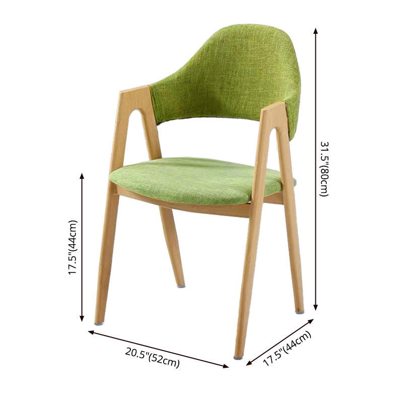 Glam Style Wooden Dining Arm Chair Matte Finish Solid Back Dining Chair for Home Clearhalo ' kitchen&dining_furn' 'Dining Chairs' 'Dining Tables & Seating' 'dining_chair' 'furn' 'furn_dining_chair' 'Furniture' 'furniture_dining_chair' 'Kitchen & Dining Furniture' 'kitchen' 3662717