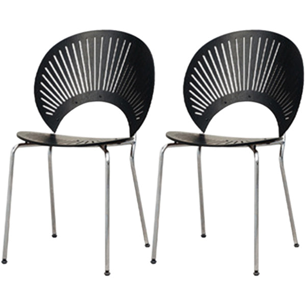 Contemporary Style Metal Chair Set Kitchen Dining Windsor Back Side Chairs Black 2 Piece Set Silver Clearhalo ' kitchen&dining_furn' 'Dining Chairs' 'Dining Tables & Seating' 'dining_chair' 'furn' 'furn_dining_chair' 'Furniture' 'furniture_dining_chair' 'Kitchen & Dining Furniture' 'kitchen' 3662727