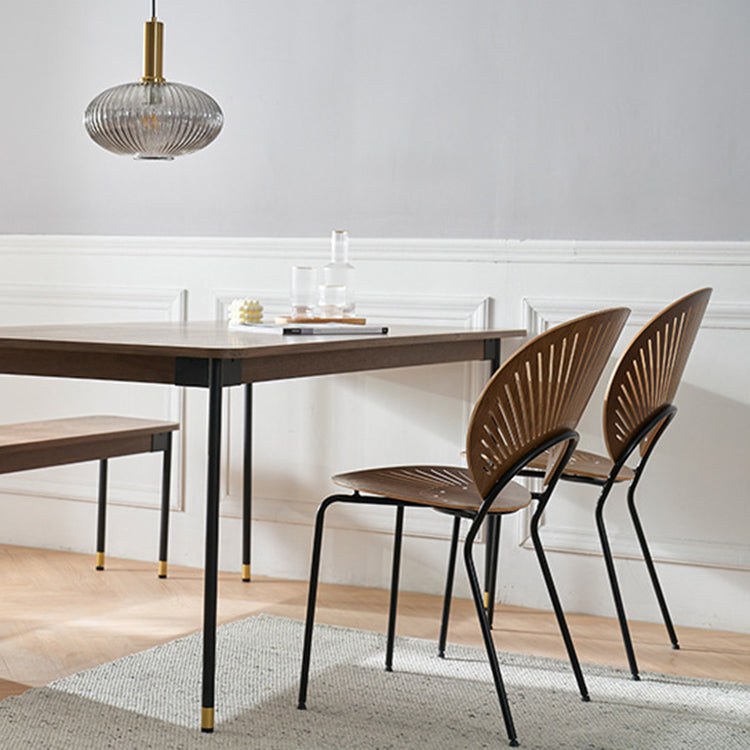 Contemporary Style Metal Chair Set Kitchen Dining Windsor Back Side Chairs Clearhalo ' kitchen&dining_furn' 'Dining Chairs' 'Dining Tables & Seating' 'dining_chair' 'furn' 'furn_dining_chair' 'Furniture' 'furniture_dining_chair' 'Kitchen & Dining Furniture' 'kitchen' 3662736