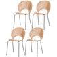 Contemporary Style Metal Chair Set Kitchen Dining Windsor Back Side Chairs Wood 4 Piece Set Silver Clearhalo ' kitchen&dining_furn' 'Dining Chairs' 'Dining Tables & Seating' 'dining_chair' 'furn' 'furn_dining_chair' 'Furniture' 'furniture_dining_chair' 'Kitchen & Dining Furniture' 'kitchen' 3662740