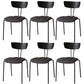Industrial Style Metal Matte Finish Side Chair Open Back Dining Side Chair for Dining Room Black Dark Gray 6 Piece Set Clearhalo ' kitchen&dining_furn' 'Dining Chairs' 'Dining Tables & Seating' 'dining_chair' 'furn' 'furn_dining_chair' 'Furniture' 'furniture_dining_chair' 'Kitchen & Dining Furniture' 'kitchen' 3662751