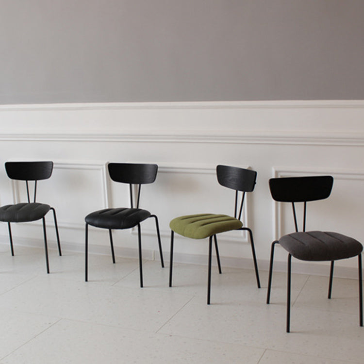 Industrial Style Metal Matte Finish Side Chair Open Back Dining Side Chair for Dining Room Clearhalo ' kitchen&dining_furn' 'Dining Chairs' 'Dining Tables & Seating' 'dining_chair' 'furn' 'furn_dining_chair' 'Furniture' 'furniture_dining_chair' 'Kitchen & Dining Furniture' 'kitchen' 3662753