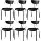 Industrial Style Metal Matte Finish Side Chair Open Back Dining Side Chair for Dining Room Black Matt Black 6 Piece Set Clearhalo ' kitchen&dining_furn' 'Dining Chairs' 'Dining Tables & Seating' 'dining_chair' 'furn' 'furn_dining_chair' 'Furniture' 'furniture_dining_chair' 'Kitchen & Dining Furniture' 'kitchen' 3662770