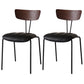 Industrial Style Metal Matte Finish Side Chair Open Back Dining Side Chair for Dining Room Walnut Matt Black 2 Piece Set Clearhalo ' kitchen&dining_furn' 'Dining Chairs' 'Dining Tables & Seating' 'dining_chair' 'furn' 'furn_dining_chair' 'Furniture' 'furniture_dining_chair' 'Kitchen & Dining Furniture' 'kitchen' 3662771
