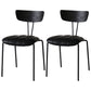 Industrial Style Metal Matte Finish Side Chair Open Back Dining Side Chair for Dining Room Black Black 2 Piece Set Clearhalo ' kitchen&dining_furn' 'Dining Chairs' 'Dining Tables & Seating' 'dining_chair' 'furn' 'furn_dining_chair' 'Furniture' 'furniture_dining_chair' 'Kitchen & Dining Furniture' 'kitchen' 3662774